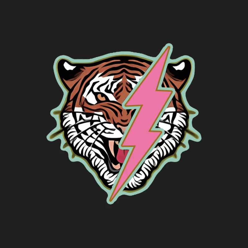 Tigerkopf mit Blitz Herren Tanktops