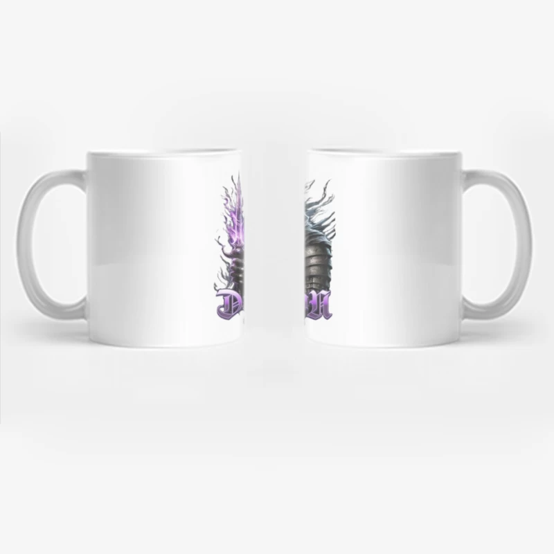 Ethereal Dark Knight with Purple Magic - Dungeon Ghouls Coffee Mug