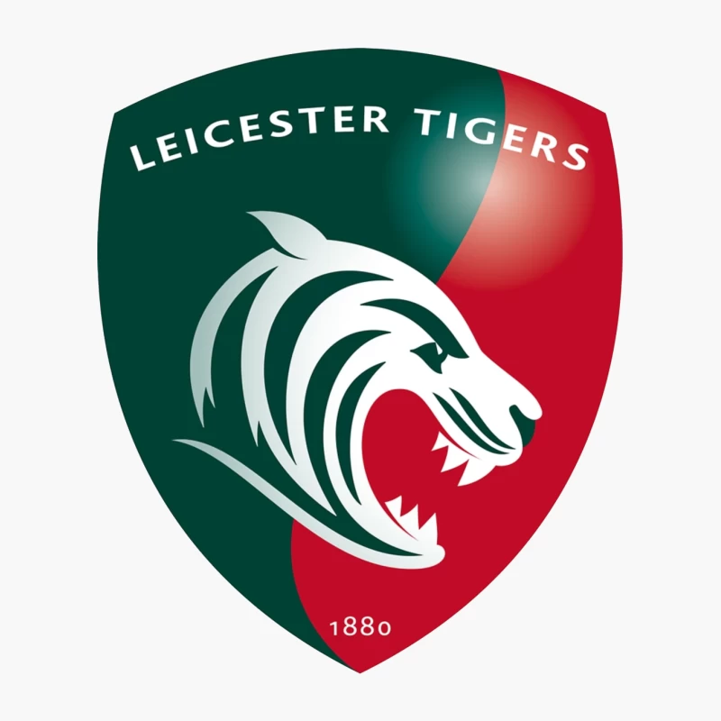 Leicester Tigers Rugby Club Official Logo Shield with Tiger Emblem Cotton Tote Bag