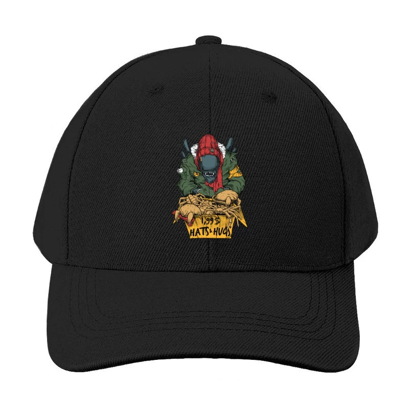 Monster Hat Vendor with Crabs Baseball Cap