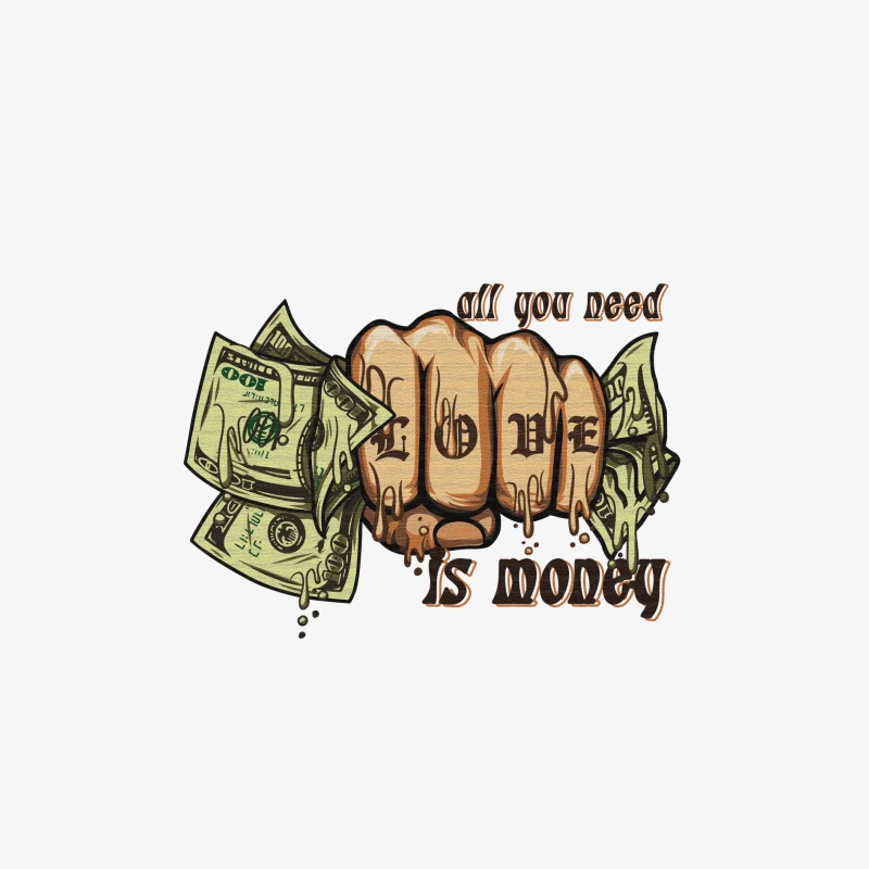 Liebe und Geld Damen Langarm T-Shirt
