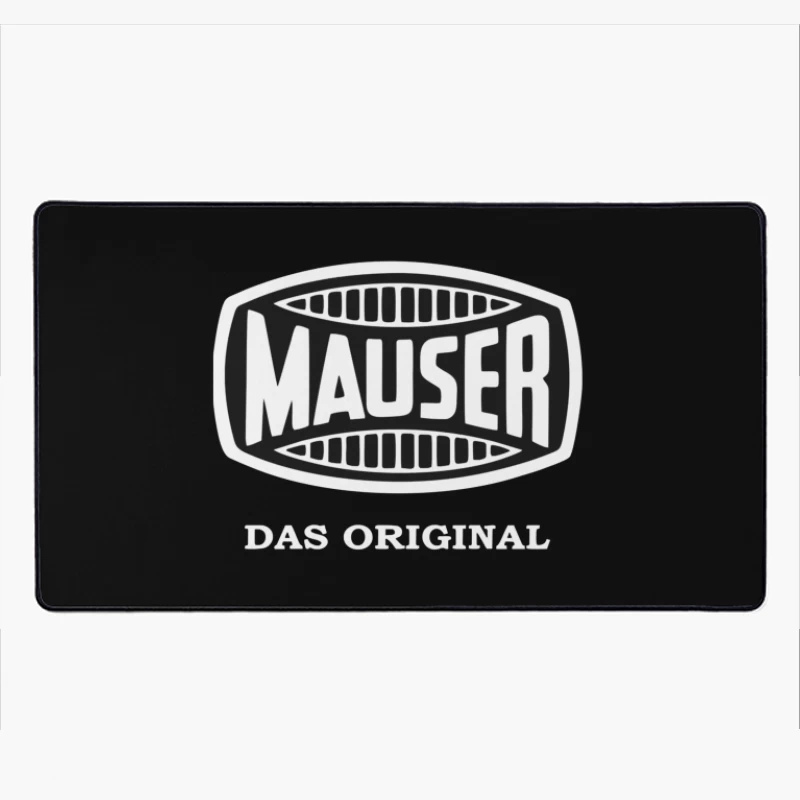 Vintage Mauser Firearms Company Logo with "Das Original" Text Desk Mat