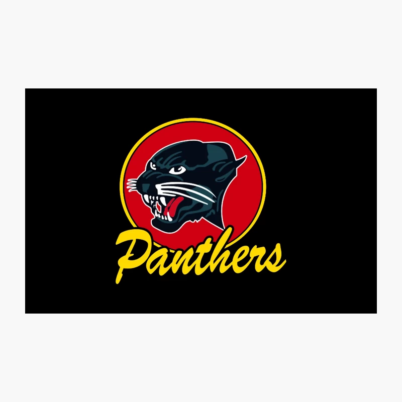 Fierce Panther Sports Team Logo with Yellow Text Travel Mug