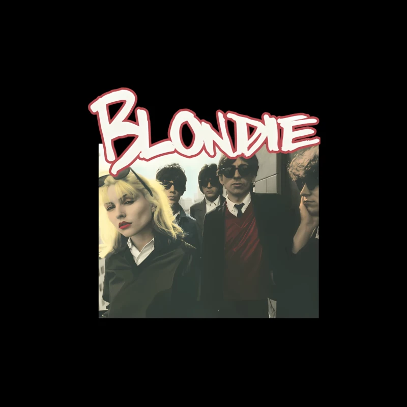 Vintage Blondie Band Album Cover from the 1970s New Wave Era Throw Pillow