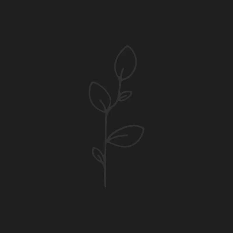 Dessin minimaliste d'une branche Homme Débardeur