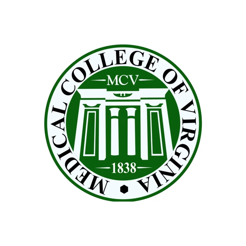 Medical College of Virginia (MCV) Historical Academic Seal from 1838 Throw Pillow