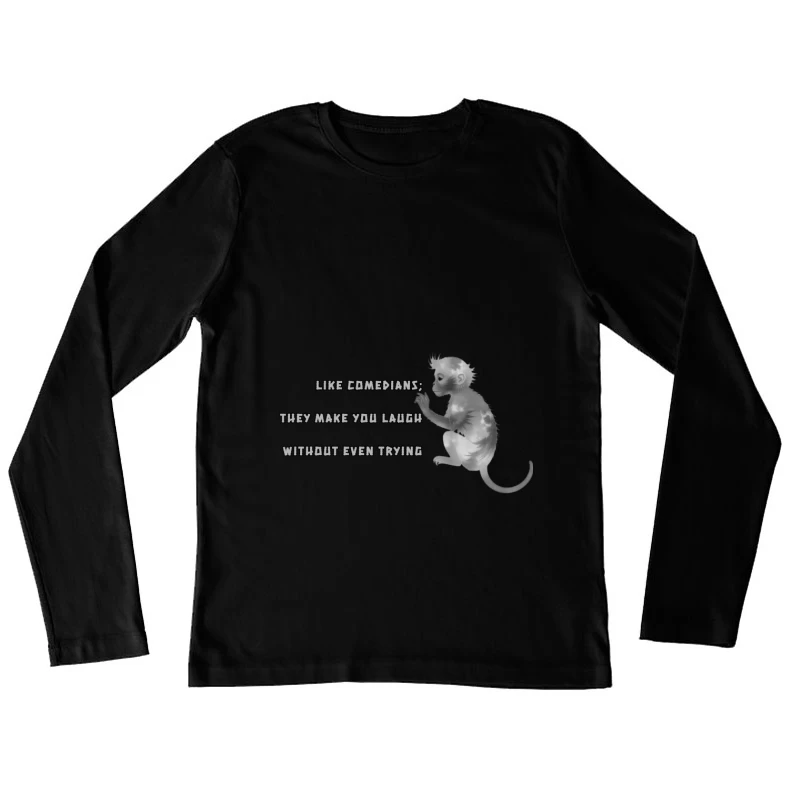 Charming Monkey Humor Female Long Sleeve T-Shirt