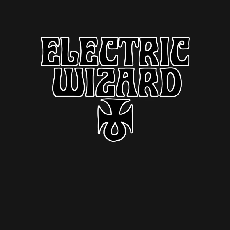 Electric Wizard Doom Metal Band Logo with Iron Cross Male T-Shirt