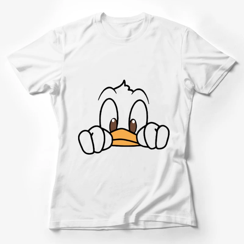 Niedliche Ente schaut hervor Damen T-Shirt
