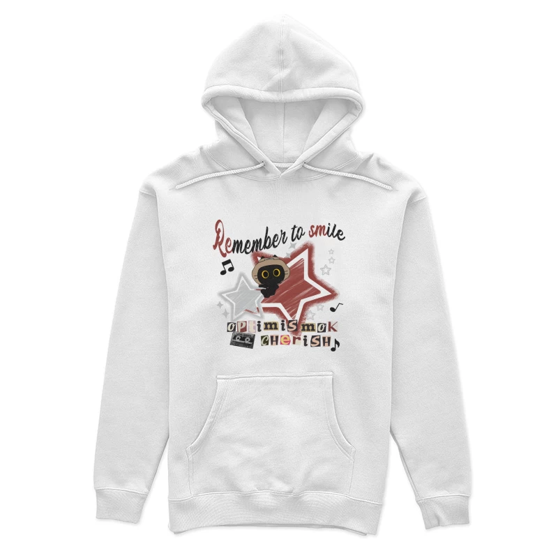 Erinnere dich zu lächeln mit Katzenbegleitung Damen Pullover Hoodie