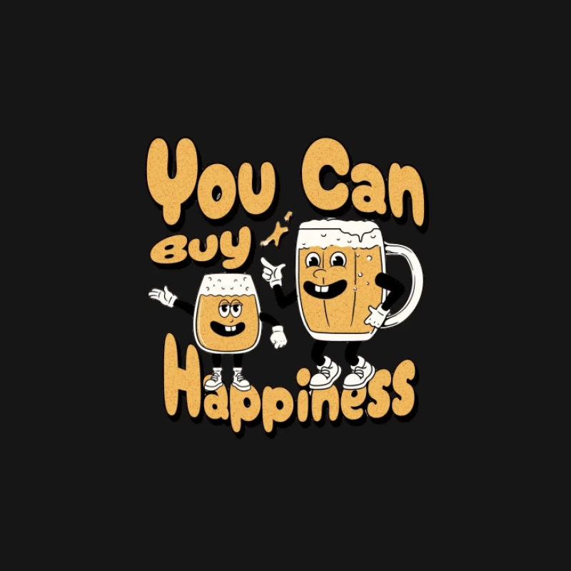 Illustration de Bière et Bonheur Homme Manches Longues T-Shirt