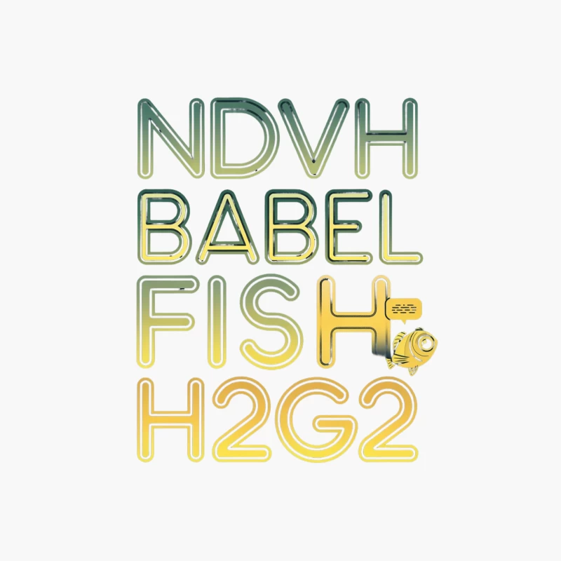 Gradient Typography with Fish Logo Design Cotton Tote Bag