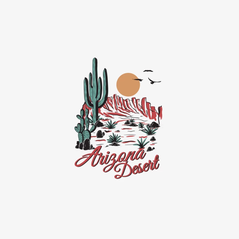 Sonnenuntergang in der Wüste von Arizona Damen Langarm T-Shirt