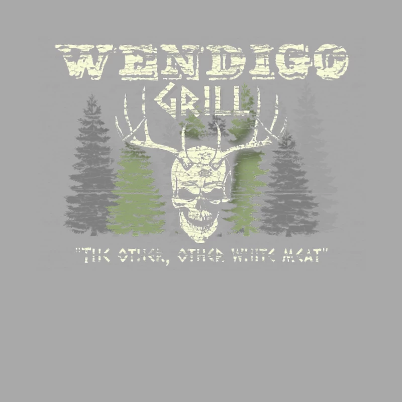 Wendigo Grill, weathered and distressed Female Pullover Hoodie
