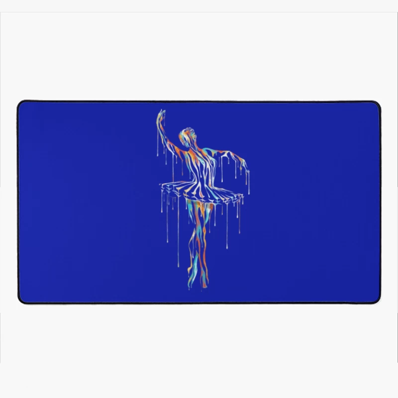 Colorful Abstract Ballerina Sculpture Desk Mat