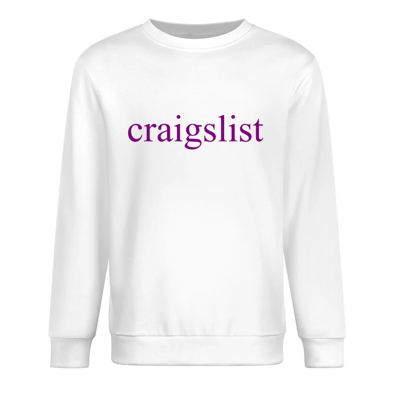 Craigslist Purple Logo Design Male Pullover Sweatshirt