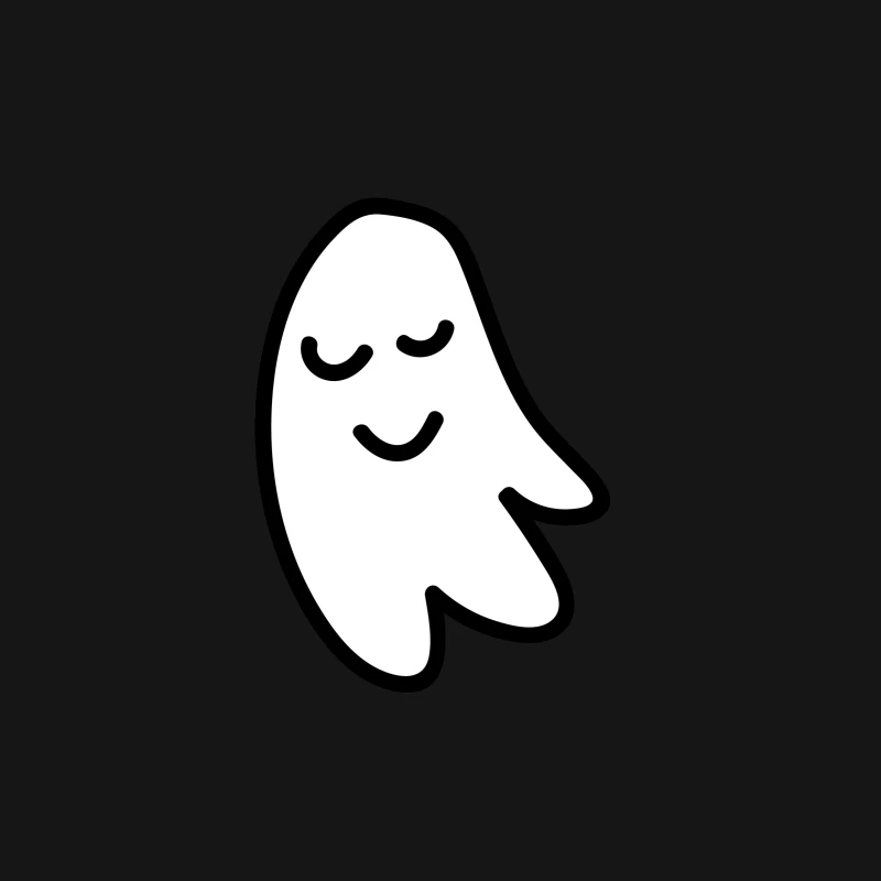 Fantôme souriant minimaliste Femme T-Shirt