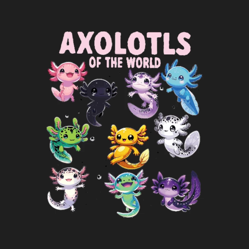 Niedliche Axolotl-Illustrationen Herren Tanktops
