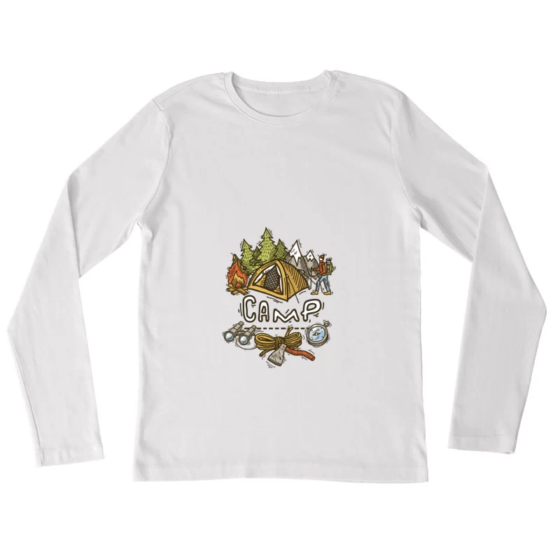 Camping-Abenteuer im Freien Damen Langarm T-Shirt