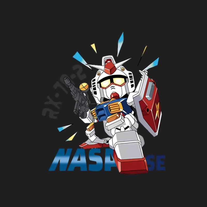 Niedlicher Mecha mit RX-78 Design Herren Tanktops