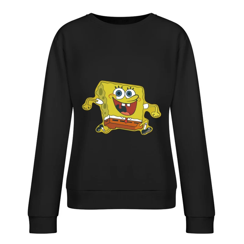 Personaggio giallo dei cartoni animati felice Felpa pullover Donna