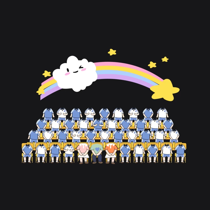 Kawaii Cartoon Bühnenauftritt Herren Pullover Hoodie