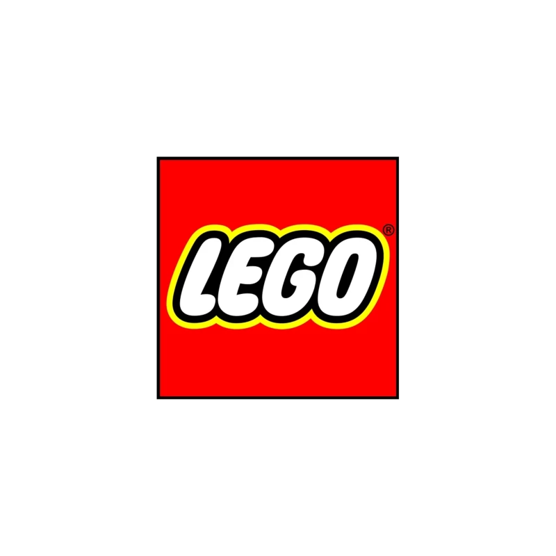 Classic LEGO Logo with Red Background and Yellow Border Travel Mug