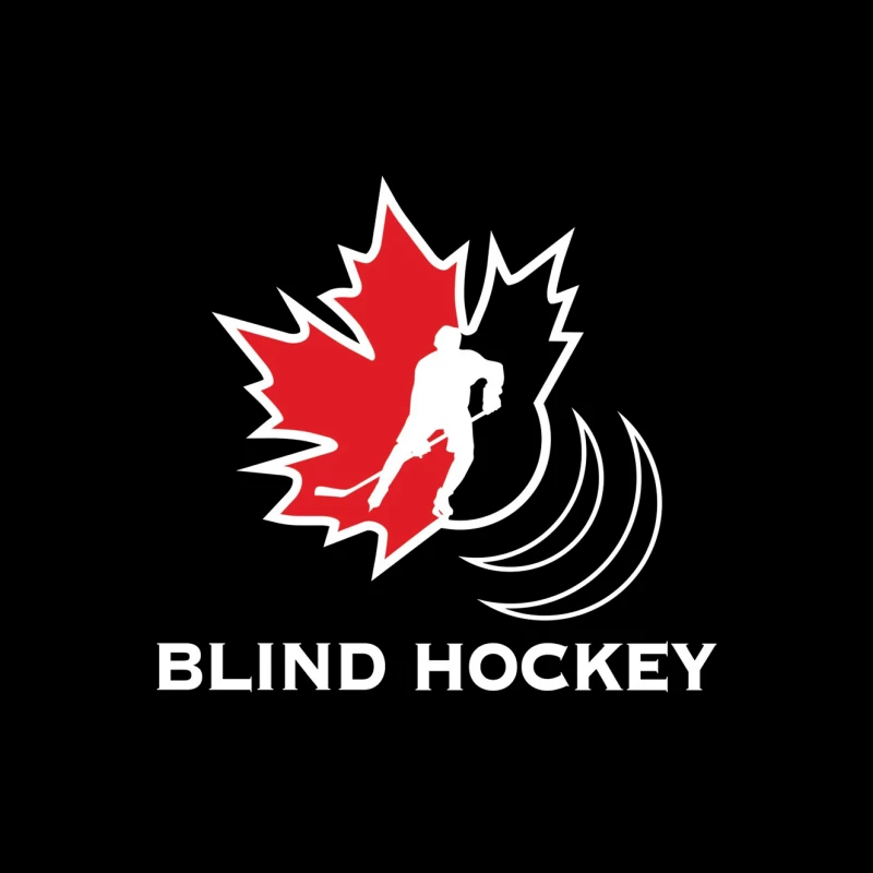 Canadian Blind Hockey Sports Logo Design Tapestry