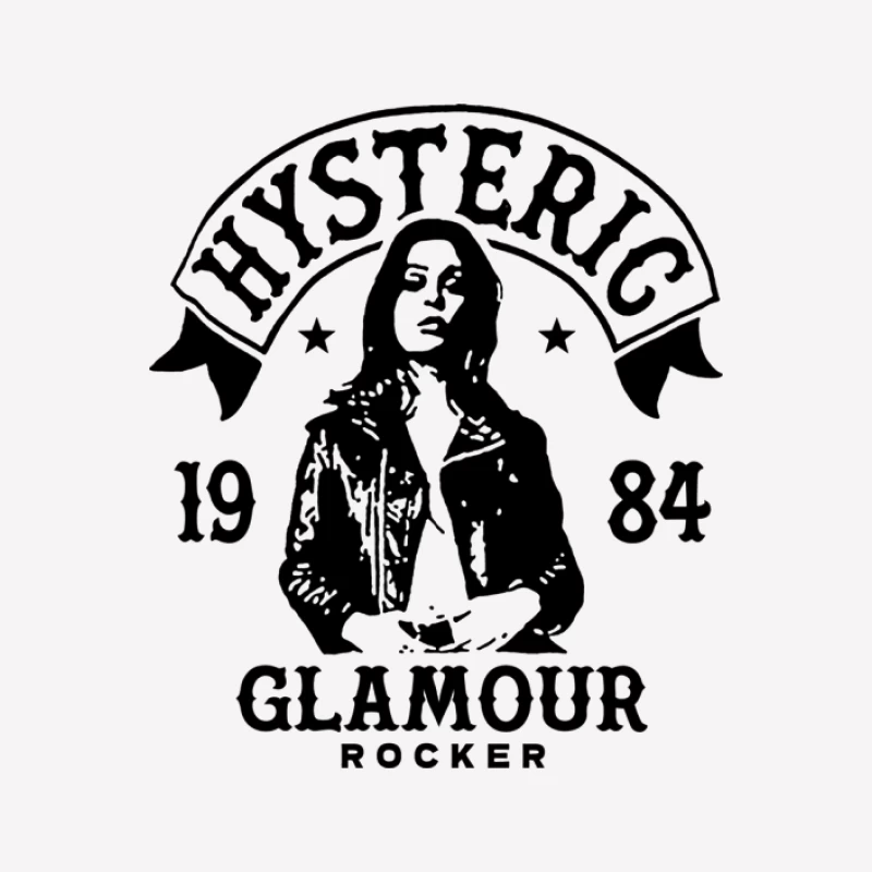 Hysteric Glamour Rocker 1984 Design Damen T-Shirt