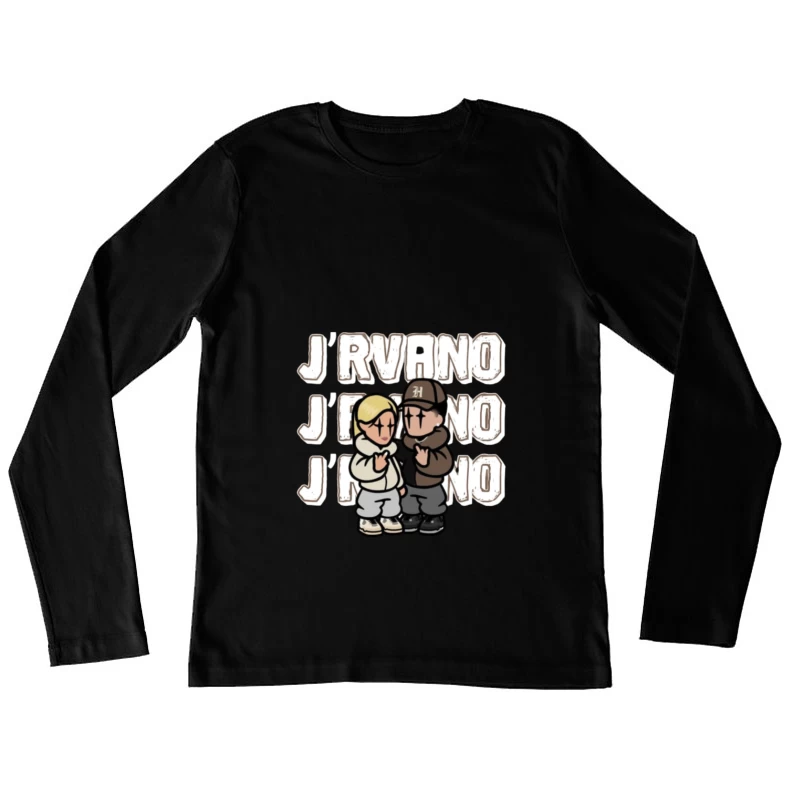Streetwear-Design mit Figuren Damen Langarm T-Shirt
