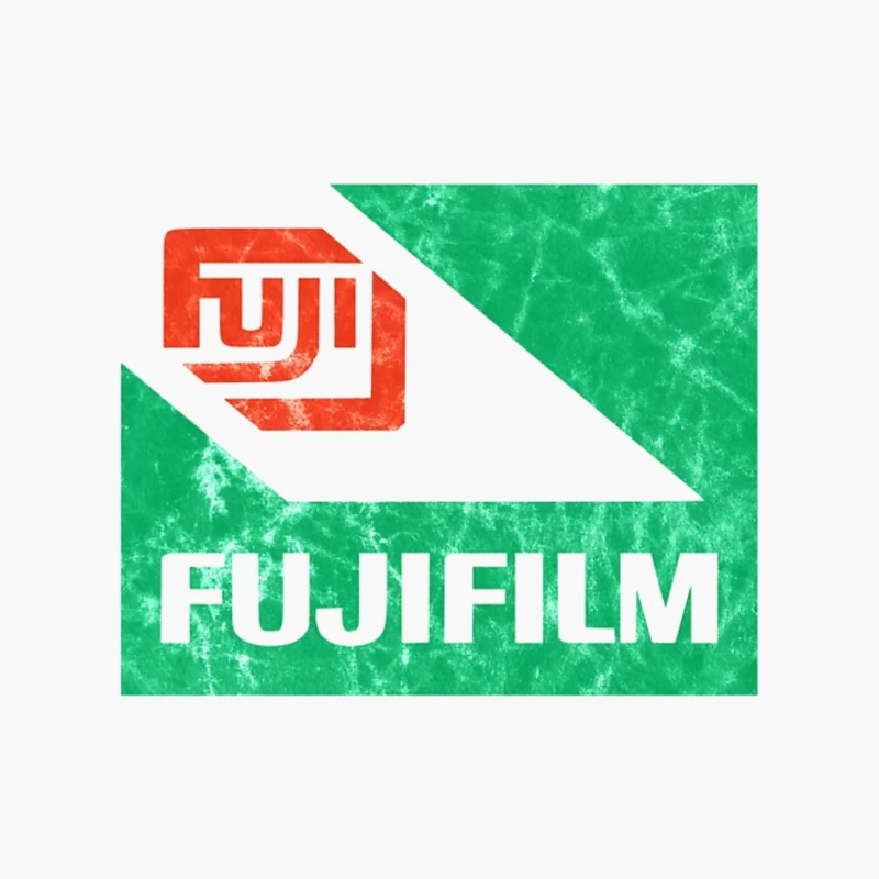 Vintage Fujifilm Logo: Iconic Green and Red Photography Brand Cotton Tote Bag