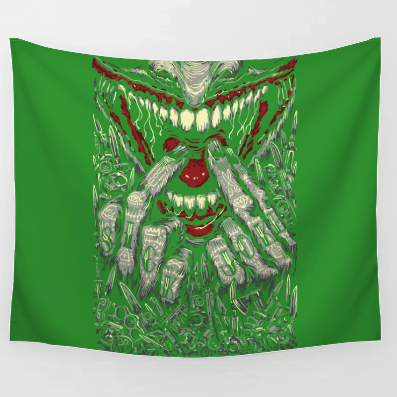 Awesome joker tooth Tapestry