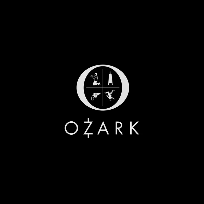 Ozark TV Series Logo with Symbolic Elements Coffee Mug