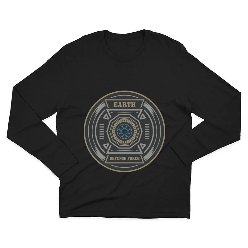 Emblème de la Force de Défense de la Terre Homme Manches Longues T-Shirt