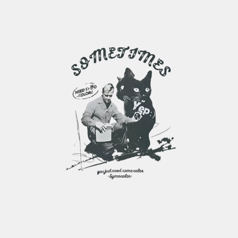 Homme et chat avec inscription Homme Débardeur