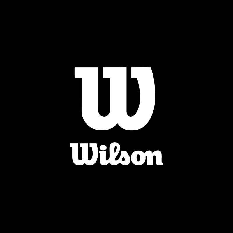 Wilson Sports Brand White Logo Design Tapestry