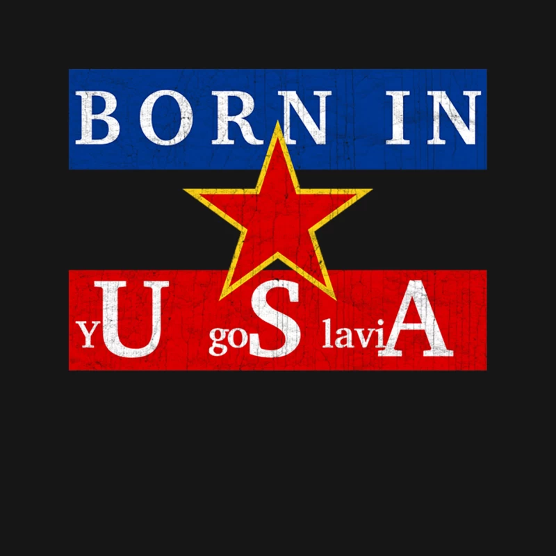 Born In yUgoSlaviA - Distressed Vintage Look Mouse Pad