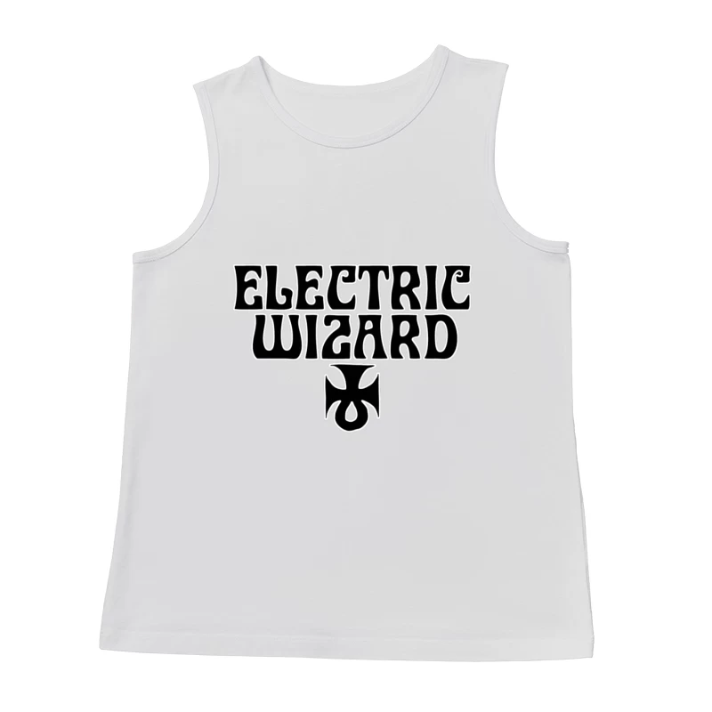 Electric Wizard Doom Metal Band Logo with Iron Cross Male Tank Top