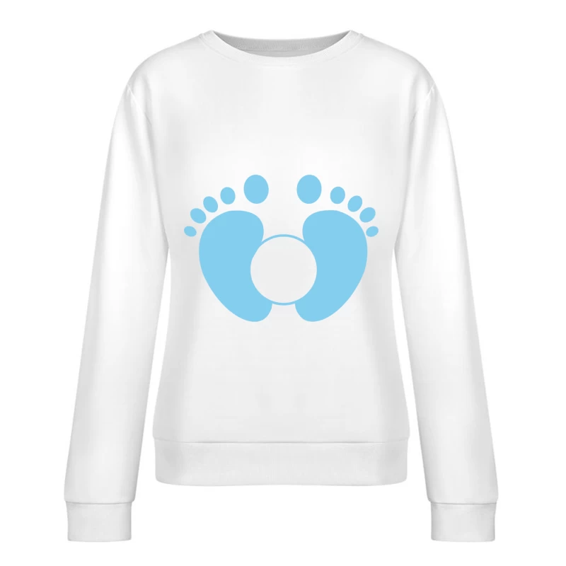 Empreintes de Bébé en Bleu Femme Sweat-shirt à enfiler
