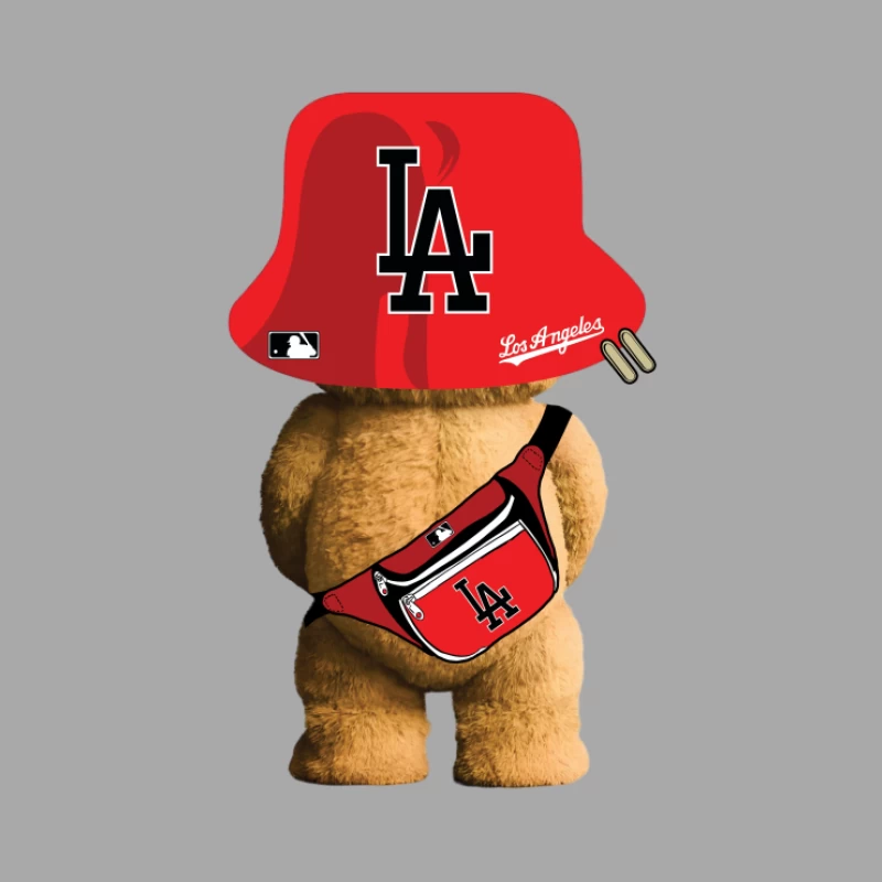 Peluche con cappello LA e marsupio Felpa con cappuccio Uomo