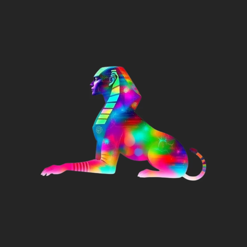 Colorful Abstract Sphinx Art Female Pullover Sweatshirt