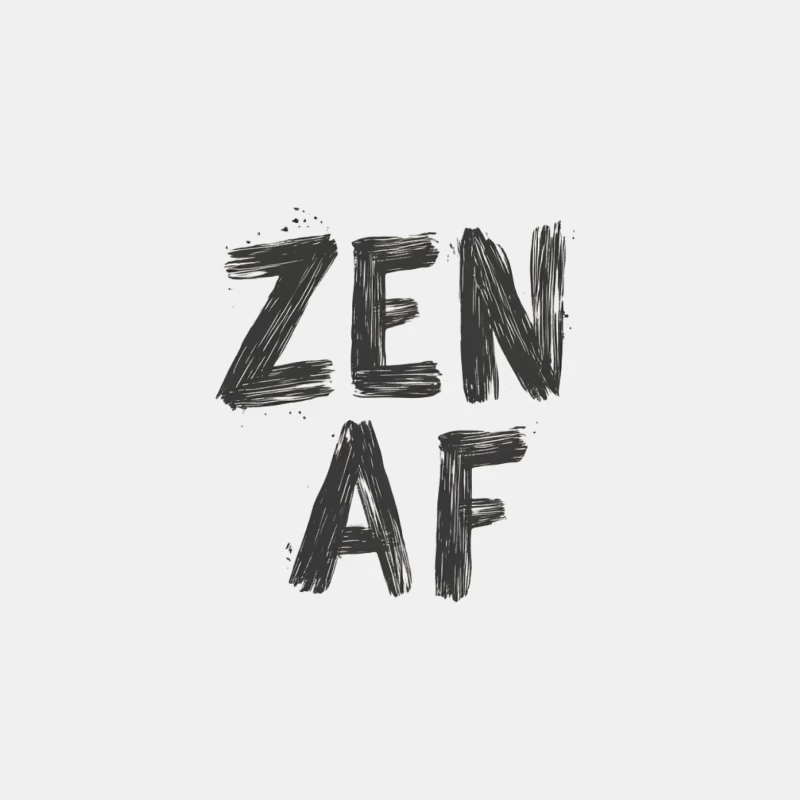 Minimalist Zen Typography in Black and White Male Tank Top