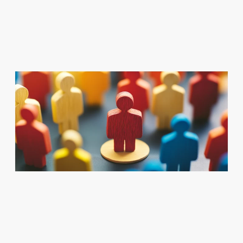 Diverse Colorful Figurines Representing Community Coffee Mug