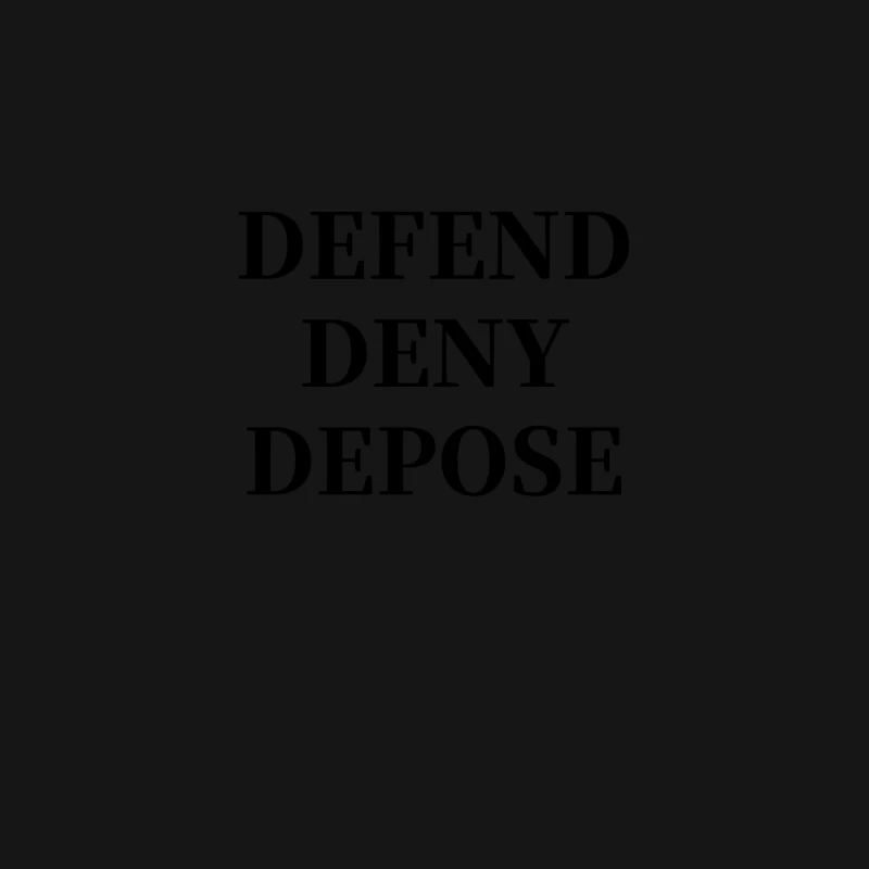 Legal Defense Strategy Text: Defend, Deny, Depose Female Long Sleeve T-Shirt