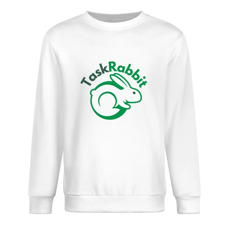 TaskRabbit Green Circular Rabbit Logo Design Male Pullover Sweatshirt