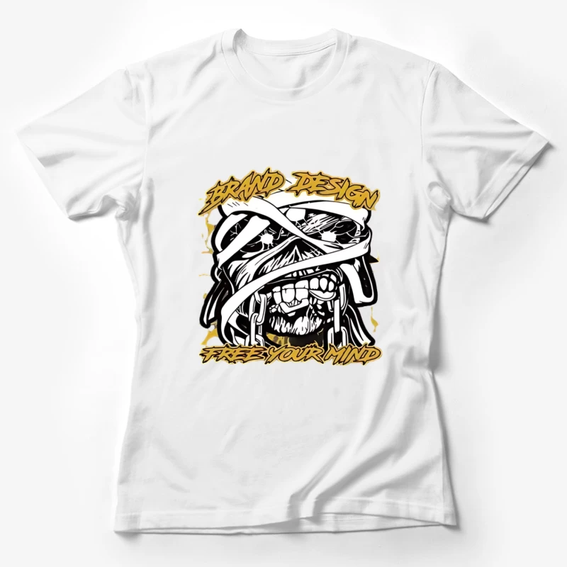 Conception de crâne créatif : Libérez votre esprit Femme T-Shirt