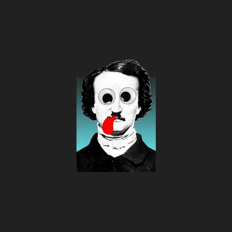 Edgar Allan Poe Graphic Design TongueGoogly Eyes Bucket Hat