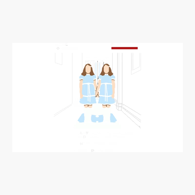Creepy Twins in Hallway: The Shining Horror Movie Reference Travel Mug