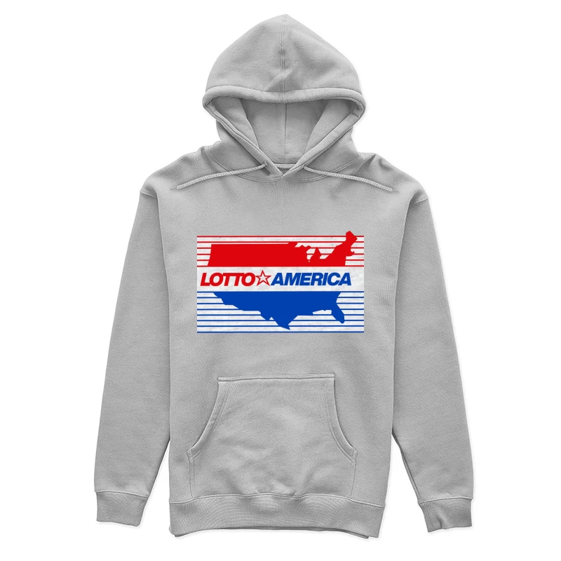 Lotto America Patriotic Logo Design with USA Map Female Pullover Hoodie