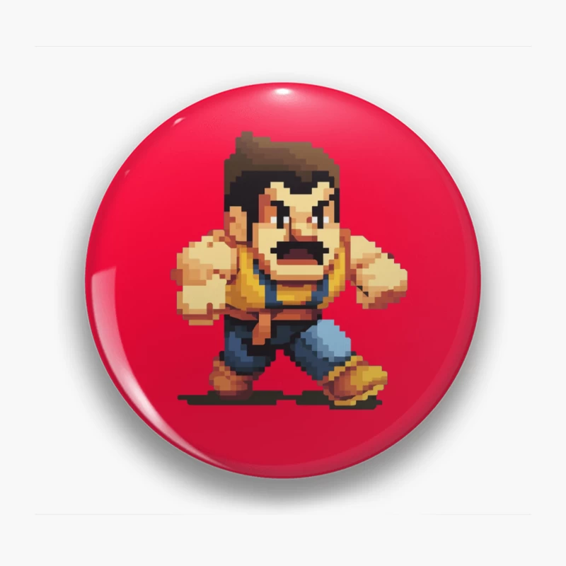 Retro Fighting Game Character in Pixel Art Style Pin